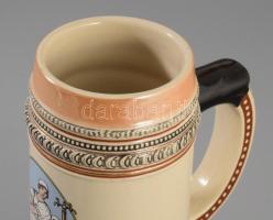 Cseh söröskorsó, jelzett, hibátlan, m: 19,5 cm