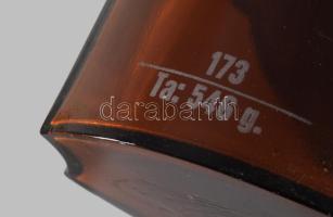 Antik patikai üveg, Liqu. Formaldehydi Saponat. felirattal, m: 22 cm