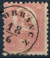 1871 Kőnyomat 5kr képbe fogazva "(SZ)OBRÁNCZ" (Gudlin 400 p)