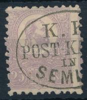 1871 Kőnyomat 25kr látványosan képbe fogazva (min 55.000) "K. K. POST-KA(SSE) IN SEML(IN)"
