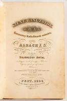 Sujánszky Antal: Szent Hangzatok, imák keresztény katholikusok számára. Pest, 1866. Emich Gusztáv, 6 acélmetszettel korabeli bársony kötésben, aranyozott lapszélekkel, réz veretekkel és hiányos réz kapoccsal. A kötéstábla belül félig elvált a könyvtesttől.