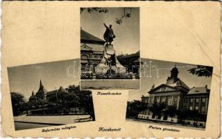 1942 Kecskemét, Piarista gimnázium, Református kollégium, Kossuth szobor (fa)