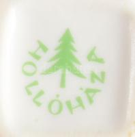 Hollóházi pálinkás készlet dobozában, Csepel Vas- és Fémművek emblémával, teljes, hibátlan, díszdobo...