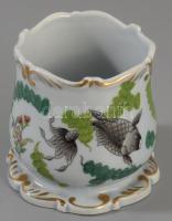 Herendi Poisson mintás kis tárolóedény, jelzett, minimális kopással, m: 7 cm