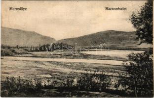 1928 Marosillye, Maros-Illye, Ilia; Maros részlet / Mures riverside (Rb)