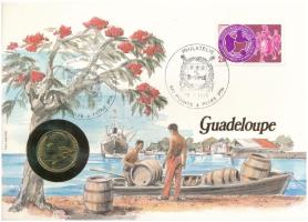 Franciaország / Guadeloupe 1984. 20c felbélyegzett borítékban, bélyegzéssel, német nyelvű leírással T:UNC France / Guadeloupe 1984. 20 Centimes in envelope with stamp and cancellation, with German description C:UNC
