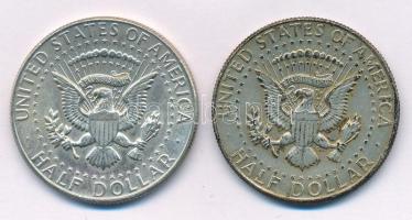 Amerikai Egyesült Államok 1967. 1/2$ Ag "Kennedy" (2x) egyik kapszulában T:AU-XF
USA 1967...