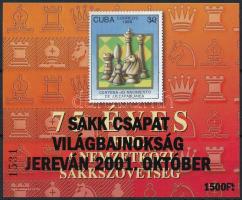 2001/39 Sakk csapat világbajnokság Jereván 2001. október emlékív