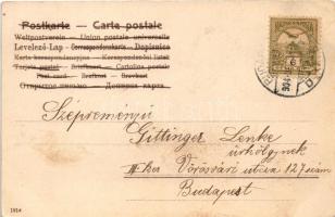 1904 Krampusz művészlap / Krampus art postcard (EK)