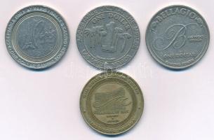 Amerikai Egyesült Államok / Las Vegas 4db-os fém kaszinó zseton tétel, benne: Bellagio, Mirage, Mand...