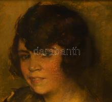 Fried Pál (1893-1955): Fiatal hölgy mellképe (Milike portréja). Pasztell, papír. Jelzett. Üvegezett,...