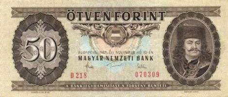 1983. 50Ft vízszintesen ferde vágás T:II