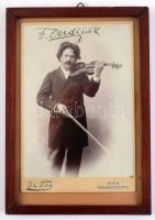 Frantisek Ondricek (1857-1922) cseh zeneszerző és hegedűművész autográf aláírásával ellátott fotója,...