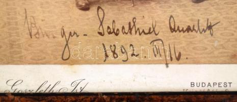 1892 Kassa a Bürger Zsigmond (Sigmund Bürger; (1856-1908 .) osztrák-magyar gordonkaművész, zeneszerz...