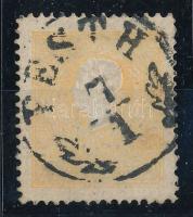 1858 2kr II. narancs, centrált, "PESTH" (150.000)