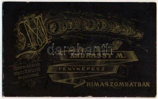 cca 1880 Anya (özvegy?) kislányával, vizitkártya Andrássy Mór rimaszombati (Rimavská Sobota) műtermé...