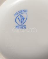 Herendi Fehér kávés kanna rózsa fogóval, jelzett, hibátlan, m: 21 cm