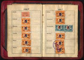 1951 Vas- és Fémipari Dolgozók Szakszervezete tagsági könyv, "25 éves hűségéért" feliratú ...