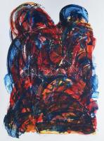 Olvashatatlan jelzéssel: Gesztusok. Vegyes technika, karton. 94x64 cm