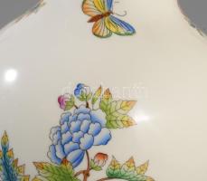 Herendi Viktória mintás váza, rajta Dózsa címerrel, jelzett, aranyozáson kopással, m: 23 cm