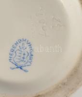 Herendi Viktória mintás váza, rajta Dózsa címerrel, jelzett, aranyozáson kopással, m: 23 cm