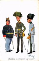Mindnyájan nem lehetünk egyformák! Katonai humor / Austro-Hungarian K.u.K. military art postcard, of...