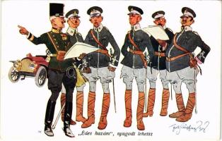 "Édes hazám", nyugodt lehetsz. Katonai humor / Austro-Hungarian K.u.K. military art postca...
