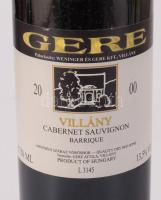 2000 Gere Villányi Cabernet Sauvignon Barrique, bontatlan palack száraz börösbor, 13,5%, 0,75l