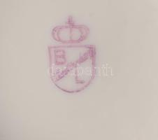 Bauer &amp; Lehmann Bitterfeld mintás váza. Jelzett, részben kézzel festett, hibátlan, m: 13 cm