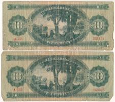 1949. 10Ft (2x) rossz tartásban "A 333" "A 390" T:VG szakadások
Adamo F3