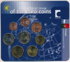 Portugália 2002. 1c-2E (8xklf) forgalmi sor "Az Euró érmék első hivatalos kiadása" szettbe...