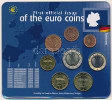 Német Szövetségi Köztársaság 2002F 1c-2E (8xklf) forgalmi sor "Az Euró érmék első hivatalos kia...