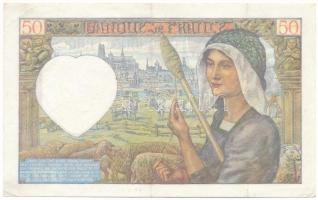 Franciaország 1942. 50Fr "P.168 15245" T:F szép papír
France 1942. 50 Francs "P.168 ...