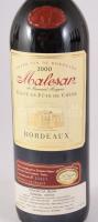 2000 Malesan de Bernard Magrez, számozott (N. 03867), bontatlan palack száraz, Bordeaux-i francia vö...