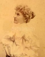 Marianne Scharwenka-Stresow (1856 - 1918) hegedűművész dedikált kabinetfotója, üvegezett keretben 10...