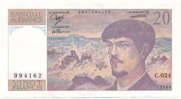 Franciaország 1986. 20Fr "C.024 99462" T:F France 1986. 20 Francs "C.024 99462" C:F Krause 151.b