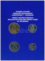 Finnország 1990. 10p - 5M (4xklf) forgalmi sor karton dísztokban T:UNC
Finland 1990. 10 Penniä - 5 ...