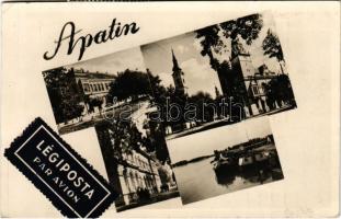 1942 Apatin, mozaiklap / multi-view postcard + "Oberkommando der Wehrmacht Geprüft" (EK)