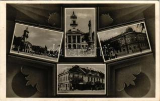 1943 Zombor, Sombor; mozaiklap / multi-view postcard