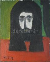 Olvashatatlan (Péli Tamás?) jelzéssel: Arckép. Olaj, vászon. Szélein apró felületi sérülésekkel. 50x40 cm
