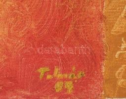 Olvashatatlan jelzéssel: Geometrikus kompozíció. Olaj, vászon. 60x30 cm