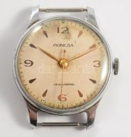 Pobeda mechanikus karóra, működik, szíj nélkül, d: 32mm