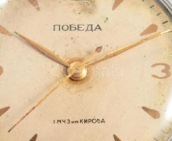 Pobeda mechanikus karóra, működik, szíj nélkül, d: 32mm