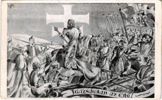 Igazságban az erő! Mátyás király 500 éves jubileuma 1943, képeslapfüzetből. Farkas könyvkiadó / King...