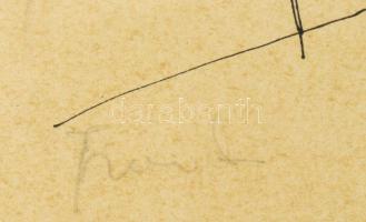 Olvashatatlan (Kass?) jelzéssel: Állat. Tus, papír. Üvegezett fakeretben. 36x28 cm