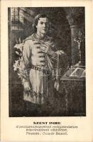 Budapest XX. Pestszenterzsébet, Pesterzsébet, Erzsébetfalva; Szent Imre oltárkép a reálgimnáziumban,...