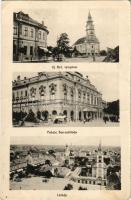 Hódmezővásárhely, új református templom, Fekete Sas szálloda, látkép, étterem, vendéglő , kávéház. Posztós Pál kiadása (EK)