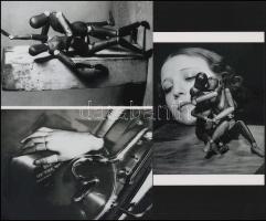 cca 1958 Man Ray (1890-1976) amerikai fotóművész, a dadaizmus és a szürrealizmus egyik meghatározó művészének alkotásai, 3 db modern nagyítás, 21x15 cm és 15x21 cm