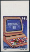 1985 COMNET vágott ívszéli bélyeg