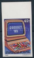 1985 COMNET vágott ívszéli bélyeg